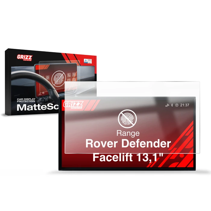 Matte GrizzGlass CarDisplay Protection Range Rover Defender 13,1" Facelift (2026)