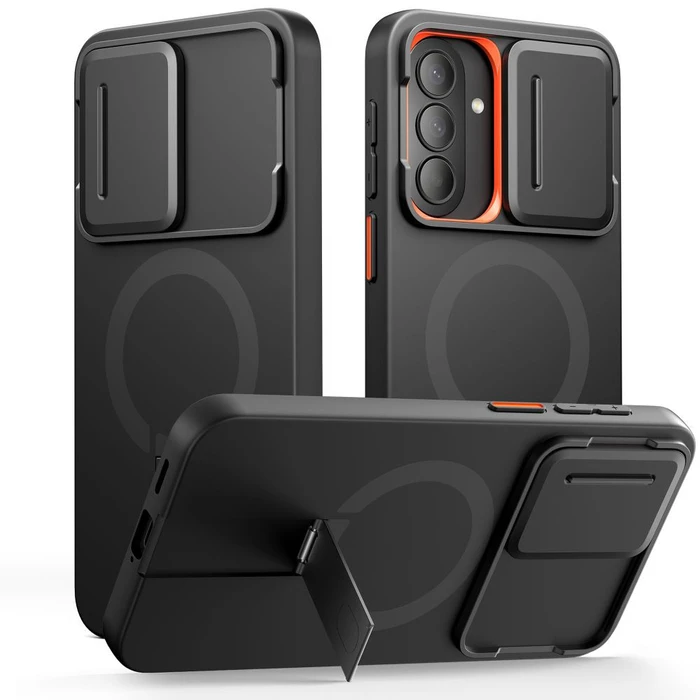 Tech-Protect Kevlar Aura MagSafe Samsung Galaxy A57 Black/orange