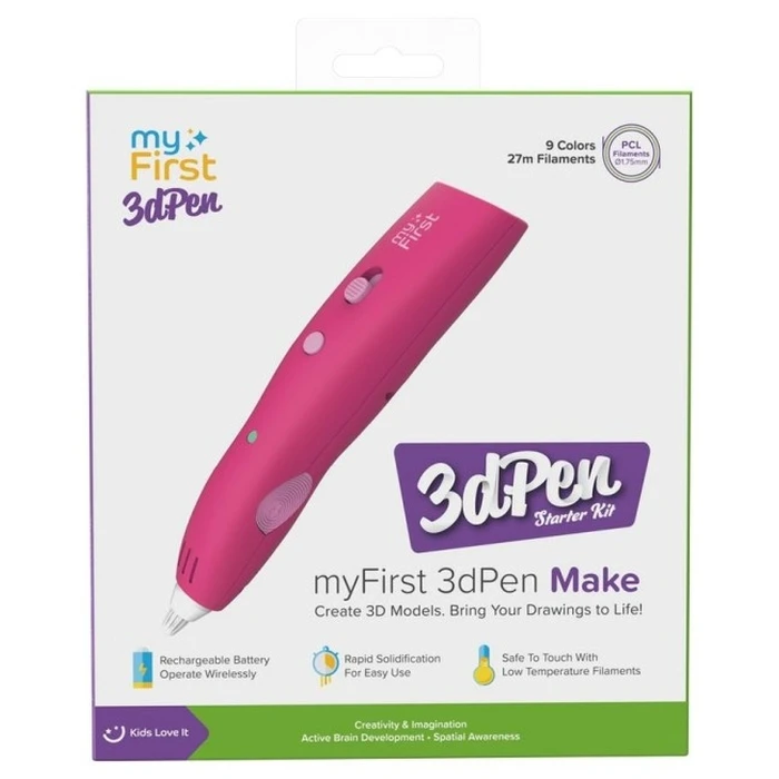 MyFirst 3dPen Make στυλό 3D + 9 πολύχρωμες ράβδοι PCL, κόκκινο