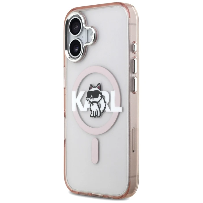 Karl Lagerfeld IML Choupette Sketch Logo MagSafe Apple iPhone 17 pink