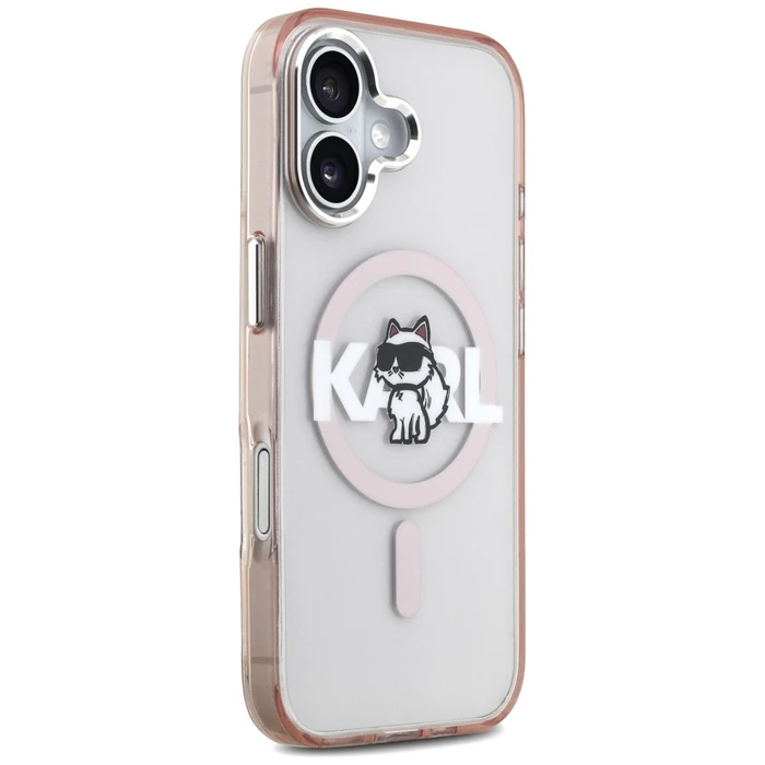 Karl Lagerfeld IML Choupette Sketch Logo MagSafe Apple iPhone 17 pink