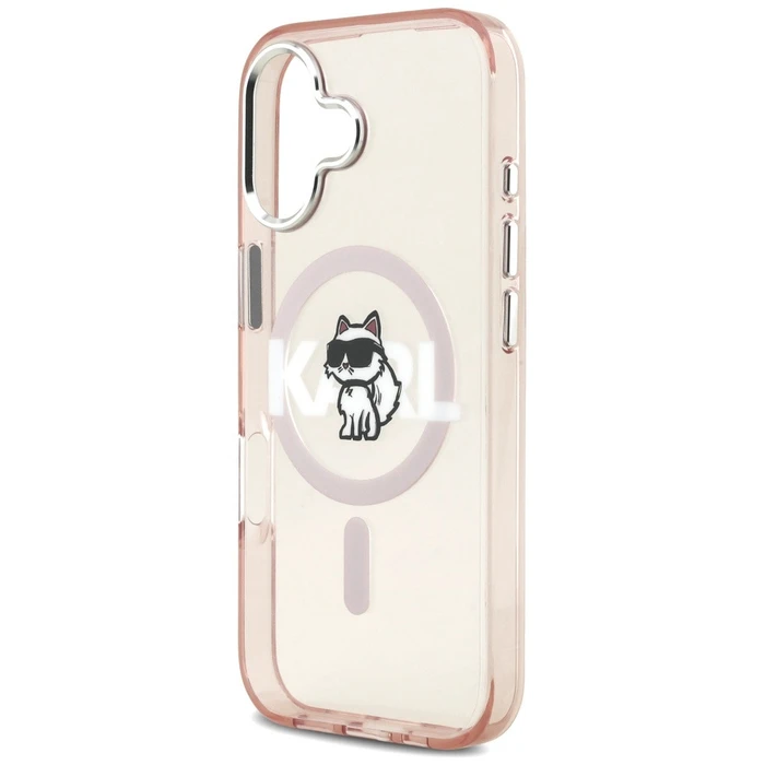 Karl Lagerfeld IML Choupette Sketch Logo MagSafe Apple iPhone 17 pink