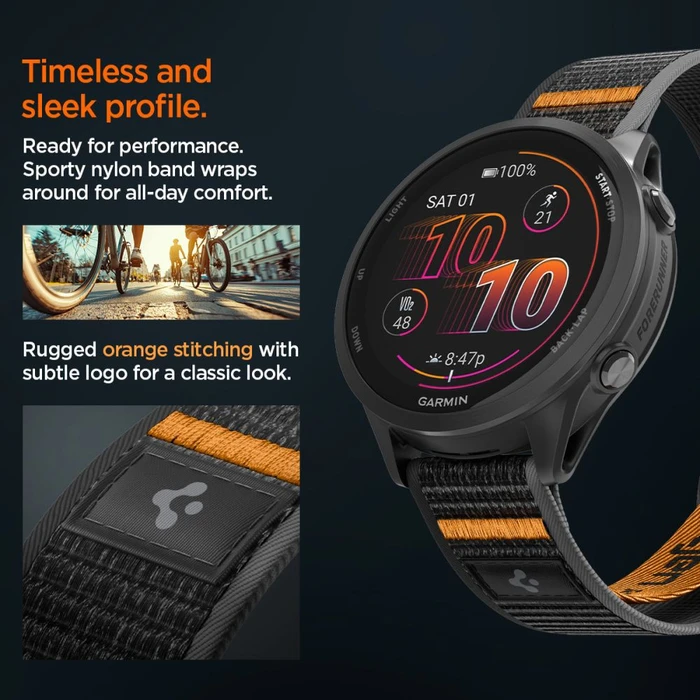 Spigen Athlex Air Garmin Quick Release 22mm Active Black/orange