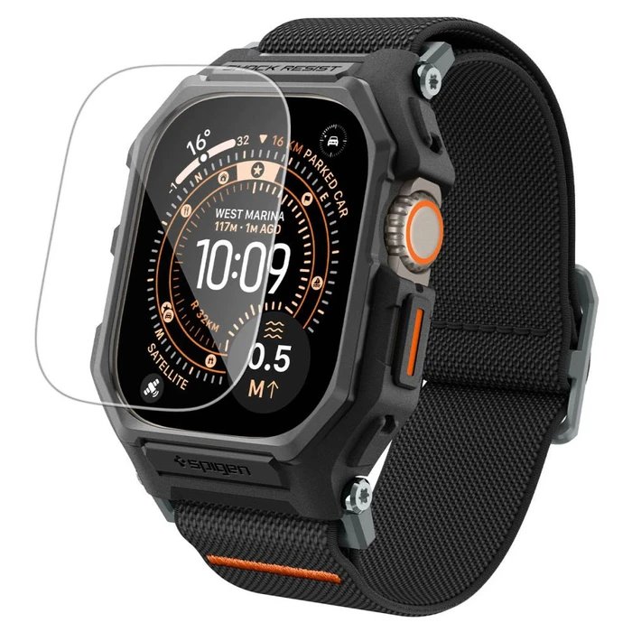 Spigen Lite Fit Pro & Tempered Glass Apple Watch Ultra 1 / 2 / 3 49mm Matte Black