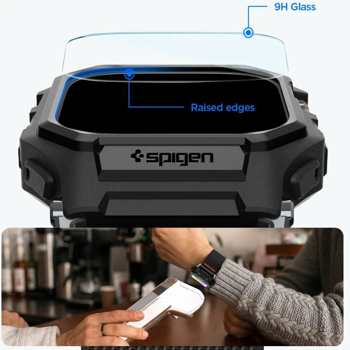 Spigen Lite Fit Pro & Tempered Glass Apple Watch Ultra 1 / 2 / 3 49mm Matte Black