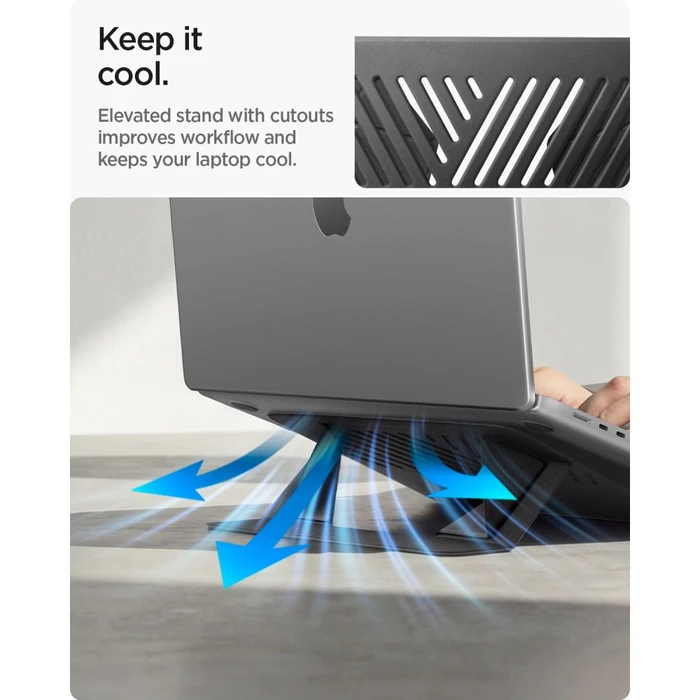 Spigen LD201-S6 Slimfold Laptop Stand Space Grey