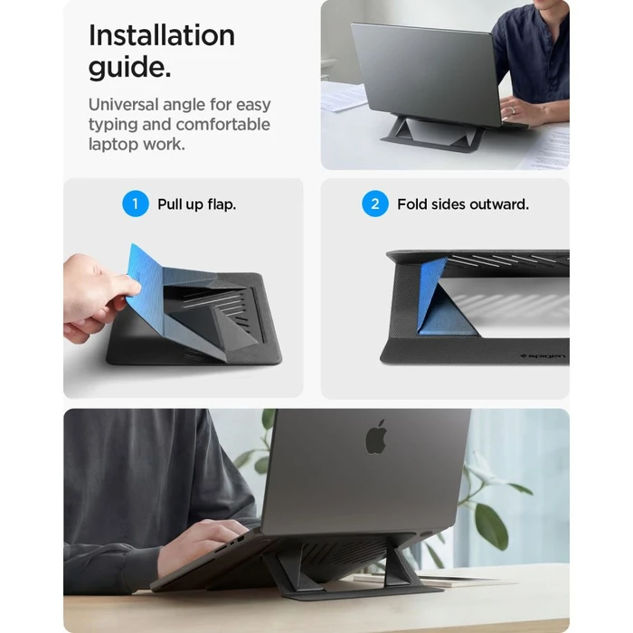 Spigen LD201-S6 Slimfold Laptop Stand Space Grey