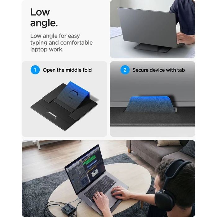 Spigen LD201-S8 Slimfold Laptop & Tablet Stand Space Grey