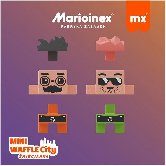 Τουβλάκια Blocks Waffle Mini Marioinex Garbage Truck 14 Pcs