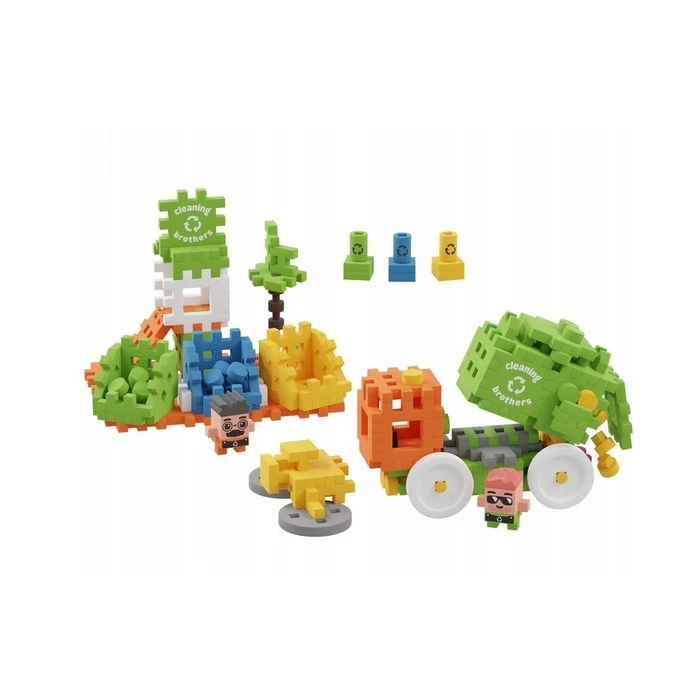 Τουβλάκια Blocks Waffle Mini Marioinex Garbage Truck 14 Pcs