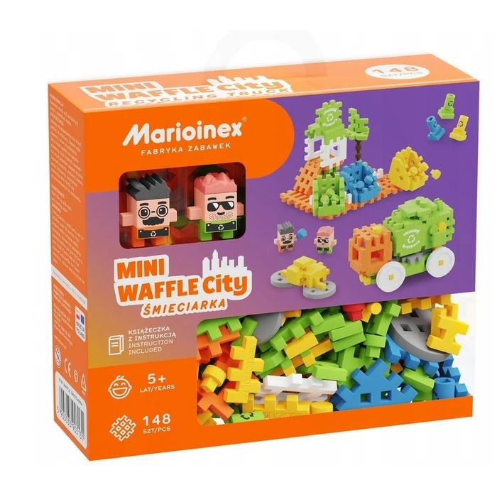 Τουβλάκια Blocks Waffle Mini Marioinex Garbage Truck 14 Pcs