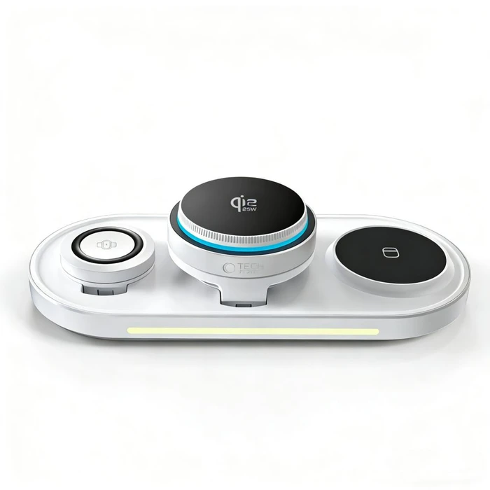 Tech-Protect A51 Arcticboost 3in1 Magnetic MagSafe Wireless Charger 25W Qi2.2 White
