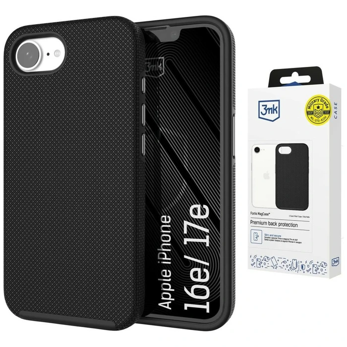 3MK Fortis MagCase Apple iPhone 16e / 17e black
