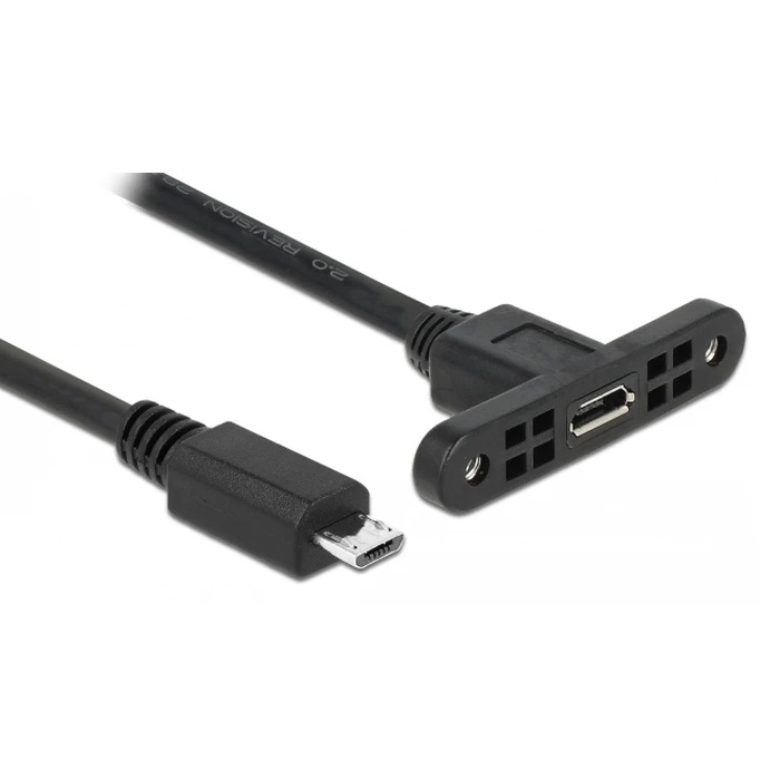 Καλώδιο USB Delock Micro θηλυκό με panel σε αρσενικό 85246, 1m