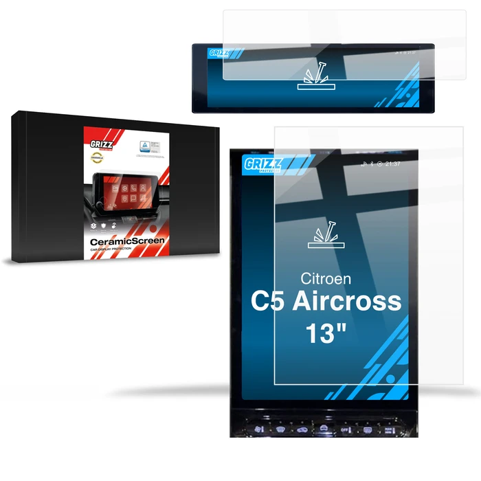 Ceramic GrizzGlass CarDisplay Protection Citroen C5 Aircross 13" (2026) [2in1]