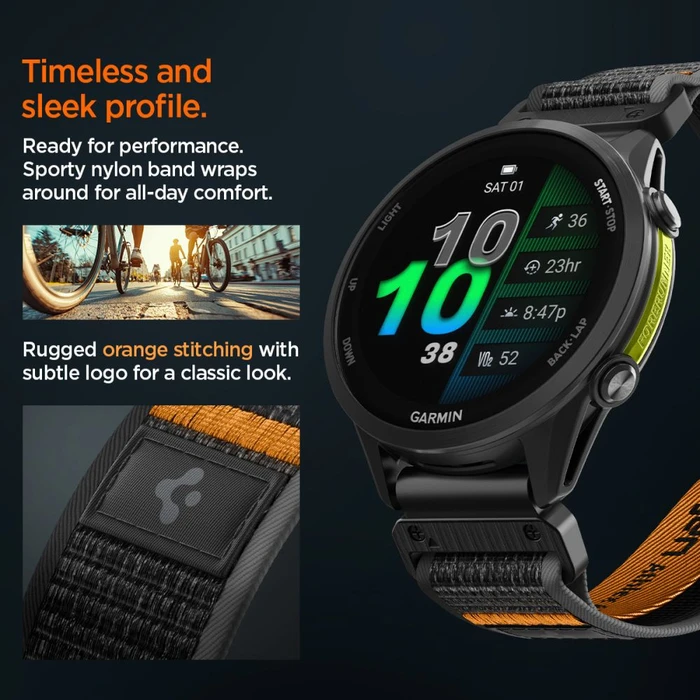 Spigen Athlex Air Garmin QuickFit 22mm Active Black/orange