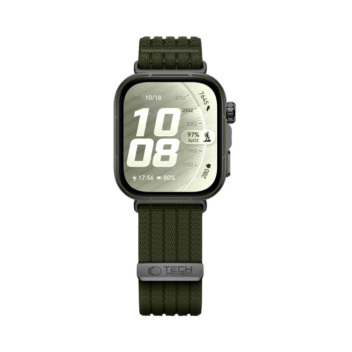 Tech-Protect Nylon Huawei Watch Fit 3 / 4 / 4 Pro / 5 / 5 Pro Military Green