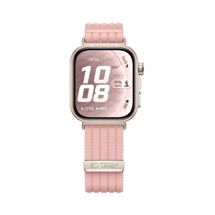 Tech-Protect Nylon Huawei Watch Fit 3 / 4 / 4 Pro / 5 / 5 Pro Light Pink