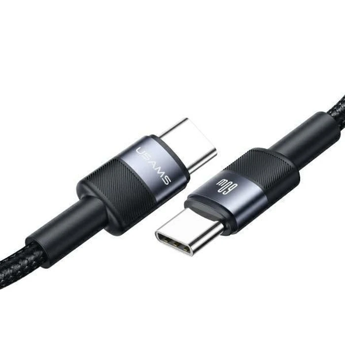 USAMS US-SJ724 USB-C to USB-C Cable 60W 1.2m Fast Charging Steel