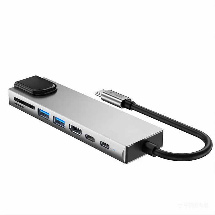 Tech-Protect HB09 Hub Adapter 8in1 USB-C / 2xUSB-A 3.0, USB-C 3.0, USB-C PD 100W, HDMI 4K 60Hz, SD/TF, RJ45 1000Mb/s Space Grey