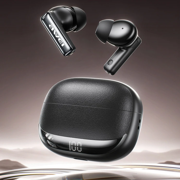 AWEI TA19 ANC Wireless in-ear headphones Bluetooth 6.0 TWS + docking station black