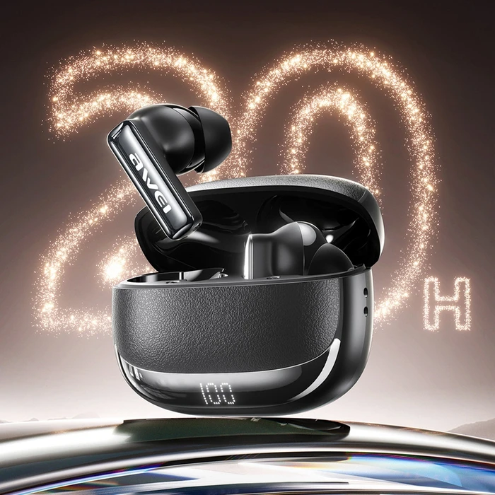 AWEI TA19 ANC Wireless in-ear headphones Bluetooth 6.0 TWS + docking station black