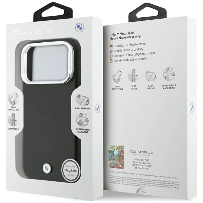 BMW M Sign Metal Logo MagSafe Apple iPhone 17 Pro black