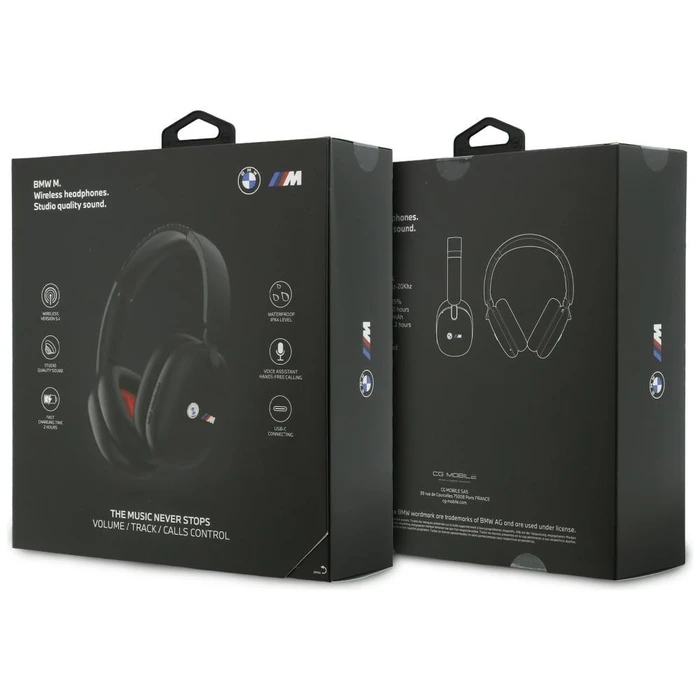 BMW Printed Logos Wireless over-ear headphones Bluetooth black