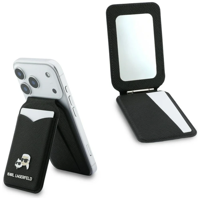 Karl Lagerfeld Stand Mirror MagSafe Wallet Black