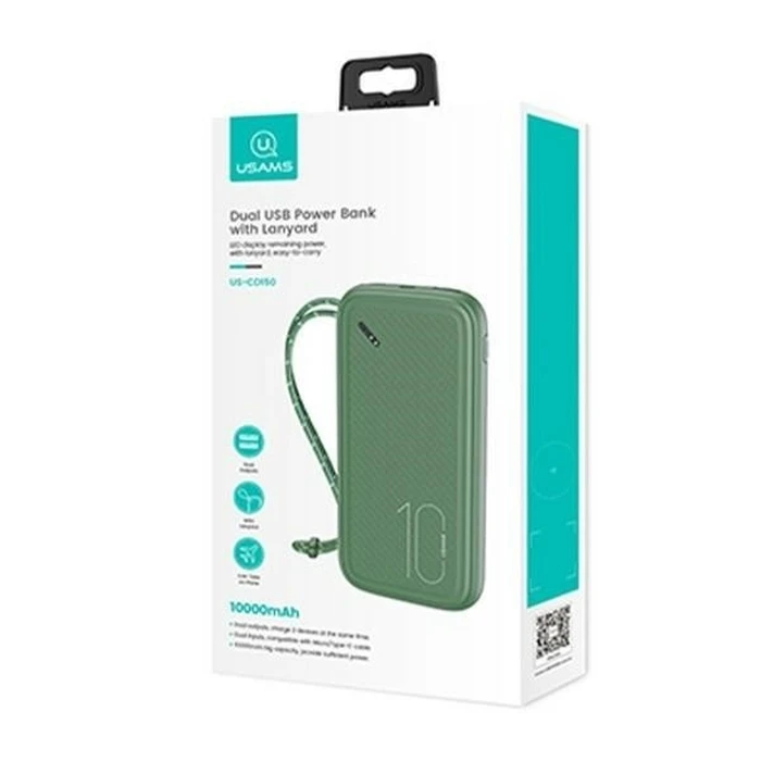 Power Bank Usams PB56 10000mAh 2xUSB Green