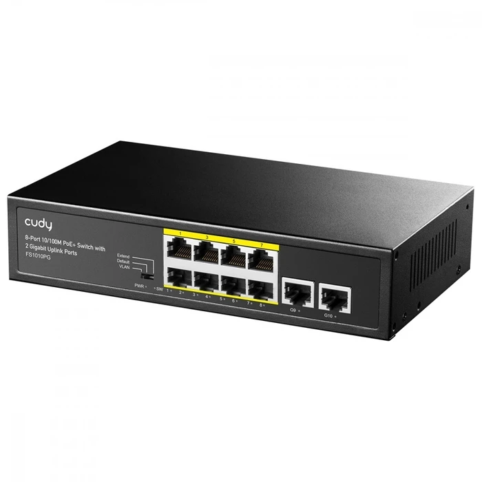 Network Switch Cudy Fs1010pg 8xfe Poe+ 120w Gigabit Uplink