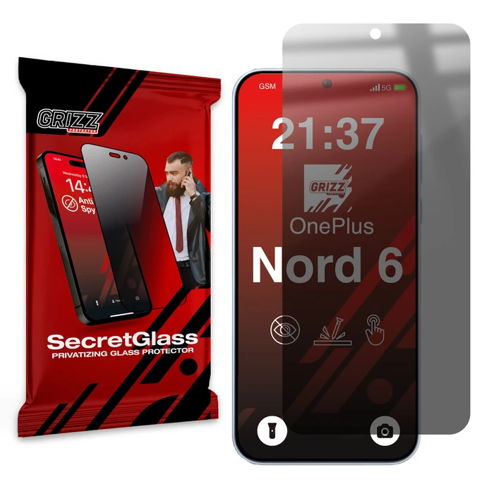 GrizzGlass SecretGlass OnePlus Nord 6