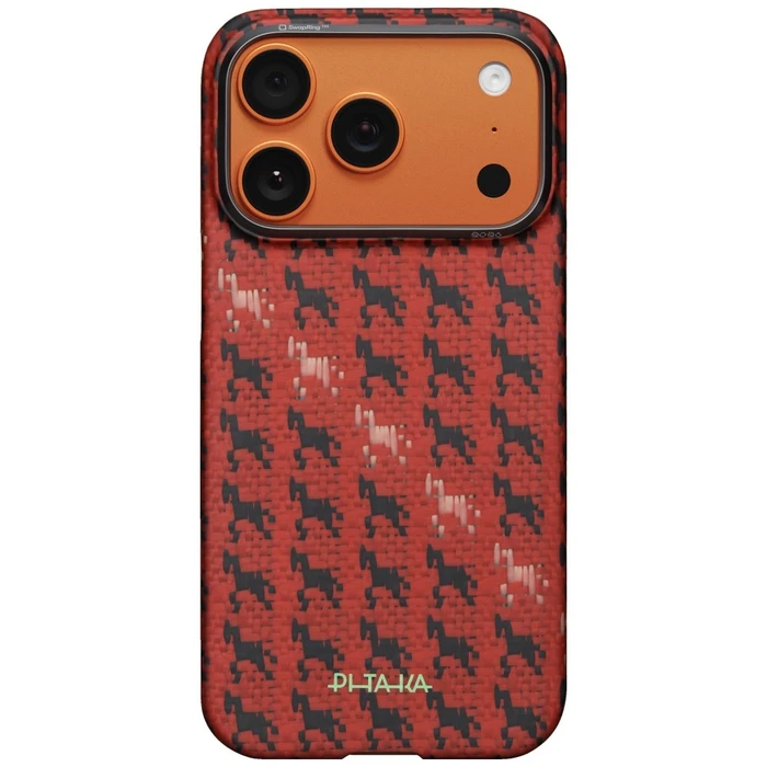 PITAKA Edge Case Happiness Rides In Apple iPhone 17 Pro Max cinnabar steed