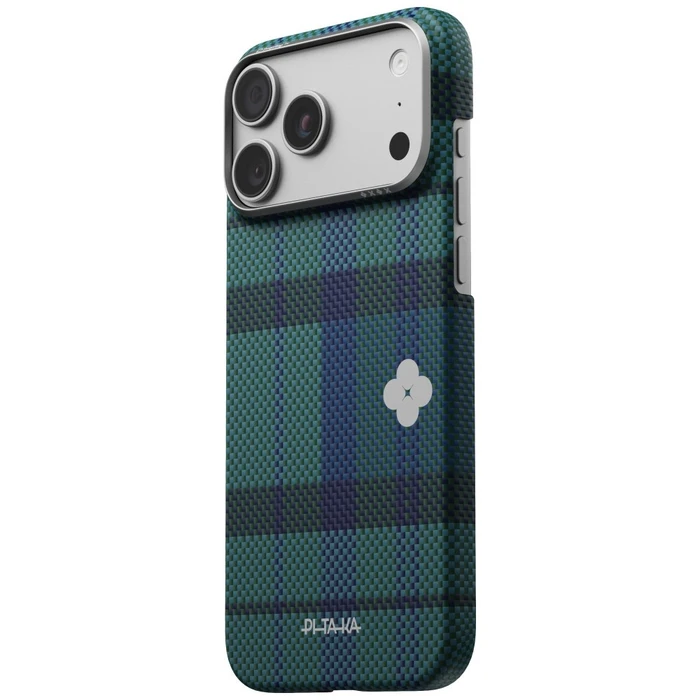 PITAKA Flora in Grid Edge Apple iPhone 17 Pro Max forest dawn