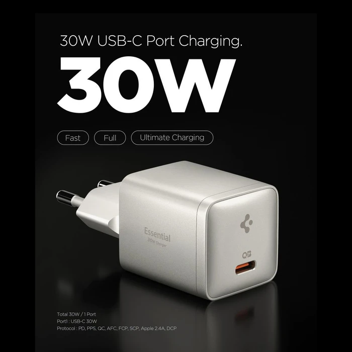 Spigen EE301EU-GAN Essential USB-C Network Charger 30W Natural Titanium