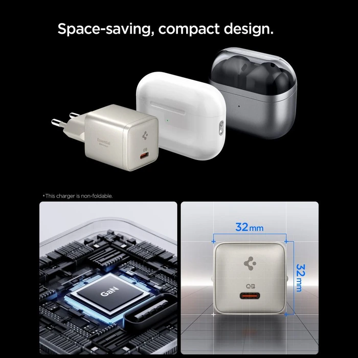 Spigen EE301EU-GAN Essential USB-C Network Charger 30W Natural Titanium
