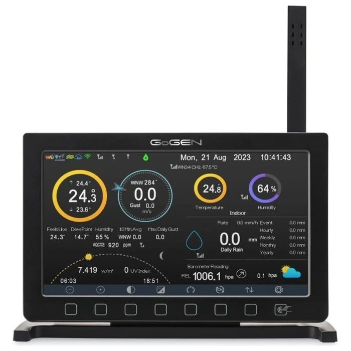 GoGEN GOG-ME9900 Ψηφιακός Μετεωρολογικός Σταθμός WiFi - Λευκό