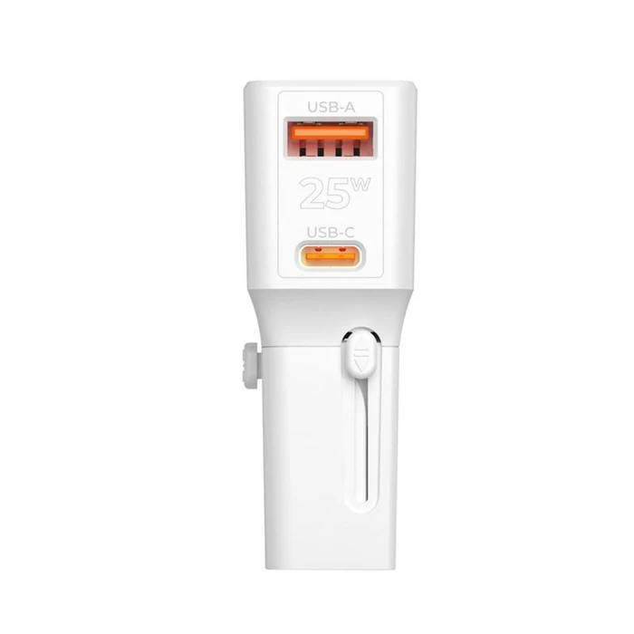 Mobile Origin Travel Adapter 25W EU/US/UK/AU, λευκό