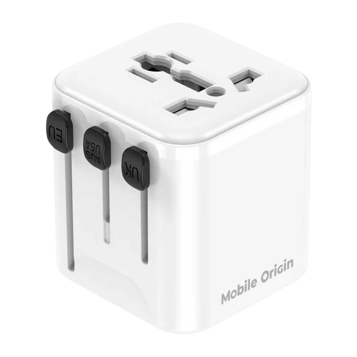 Mobile Origin Αντάπτορας Ταξιδιού PW30 EU/UK/US/AUS, Λευκό