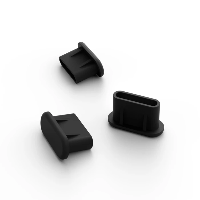 Mobile Origin USB-C Βύσμα Σκόνης με Βούρτσα CL1 Μαύρο/Διάφανο