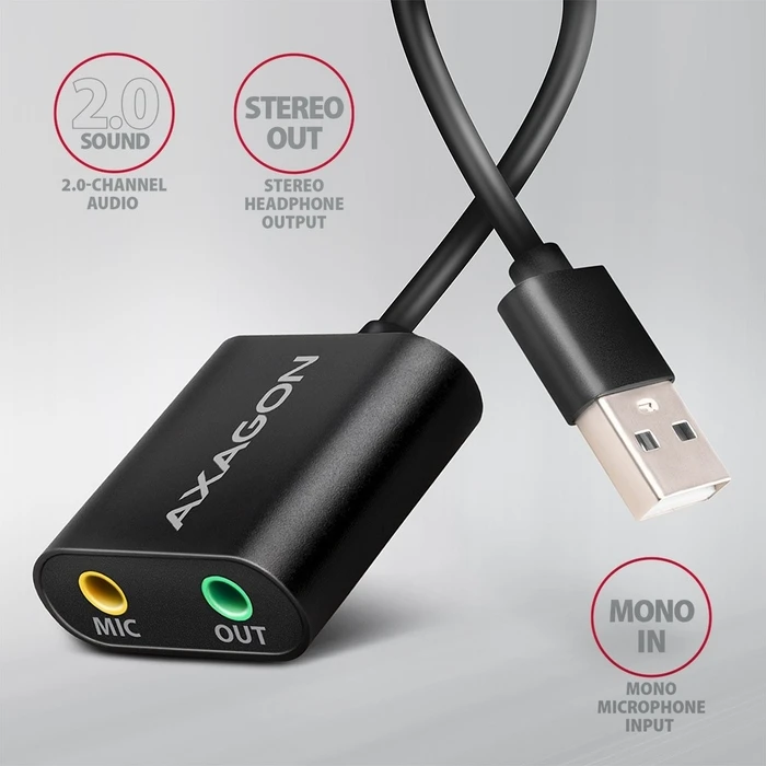 Εξωτερική Κάρτα Ήχου Axagon ADA-12, USB 2.0 external sound card 16b