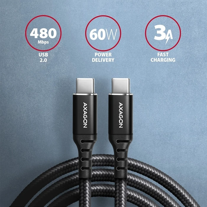 Καλώδιο Axagon Bucm-Cm30ab Cabl E Usb-C Usb-C 3.0m