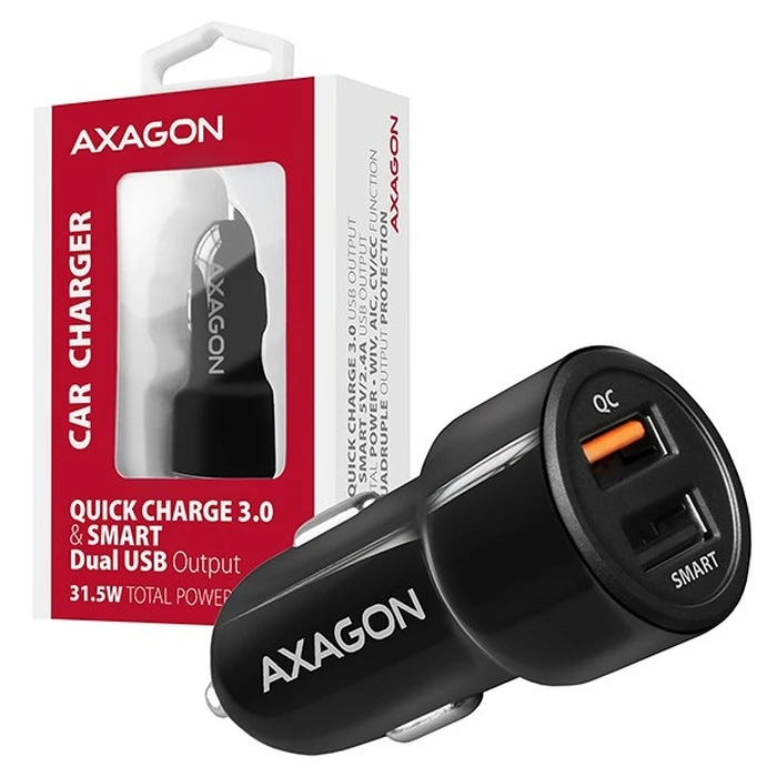 Φορτιστής Αυτοκινήτου Axagon Axagon Pwc-Qc5 31w 2x Port Usb-A