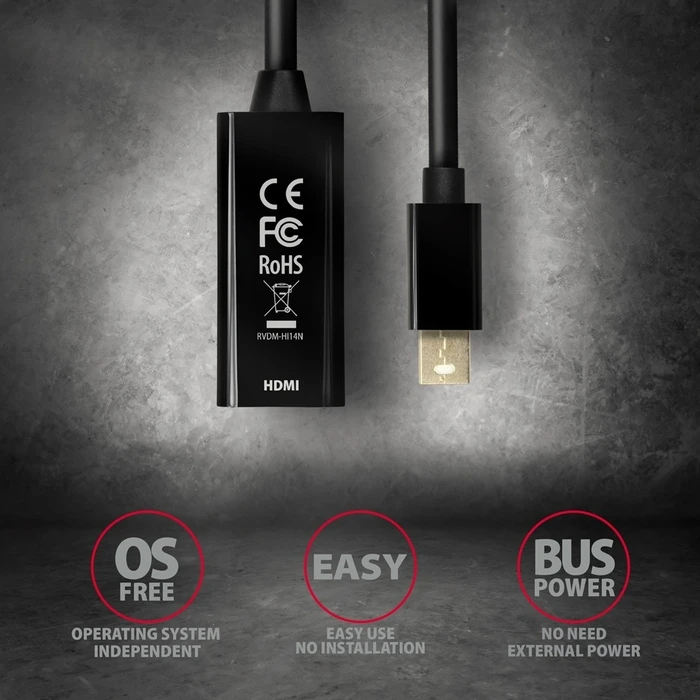 Αντάπτορας Axagon Rvdm-Hi14n Activ E Minidp To Hdm