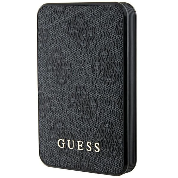 Powerbank Guess GUPB5LP4GEGK 5000mAh 15W 4G Leather Metal Logo black