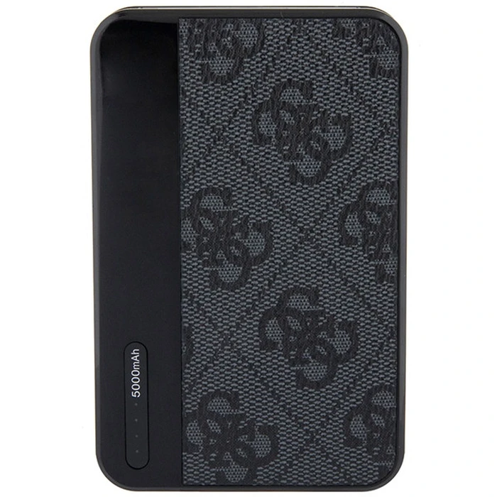 Powerbank Guess GUPB5LP4GEGK 5000mAh 15W 4G Leather Metal Logo black