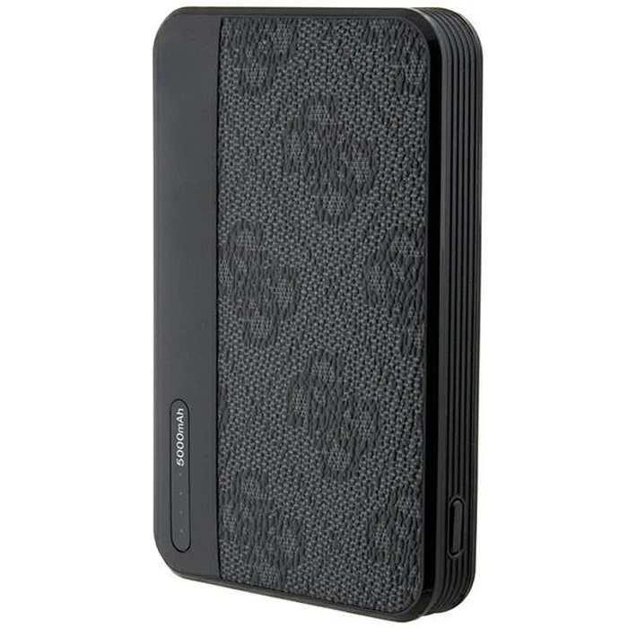 Powerbank Guess GUPB5LP4GEGK 5000mAh 15W 4G Leather Metal Logo black