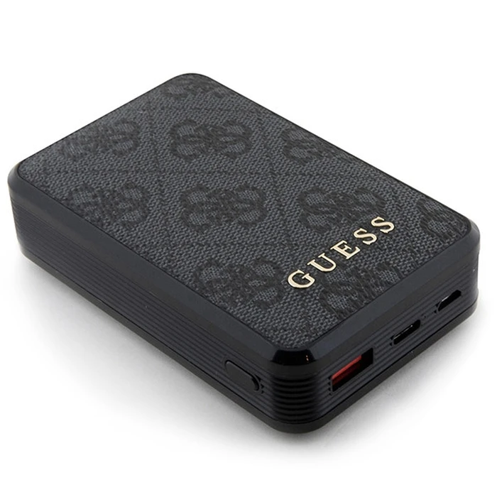 Powerbank Guess GUPB10DP4GEGK 10000mAh 18W 4G Leather Metal Logo black