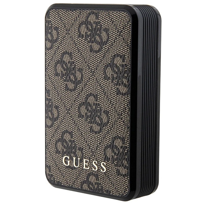 Powerbank Guess GUPB10DP4GEGW 10000mAh 18W 4G Leather Metal Logo brown