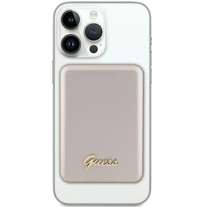 Induction Powerbank Guess GUPBM3ALGSGD 3000mAh 5W MagSafe Metal Script Logo gold